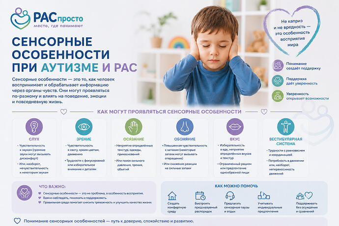 Сенсорные особенности при аутизме и РАС